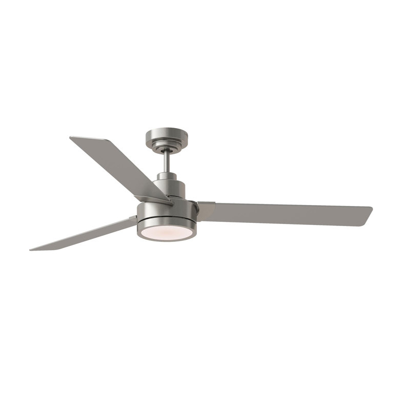 Elvis 58'' Ceiling Fan with LED Lights, Brushed Steel