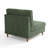 Upholstered Green Corduroy Armless Chair with Pillow Back,  Module Part For Sectional Sofa-1974785610