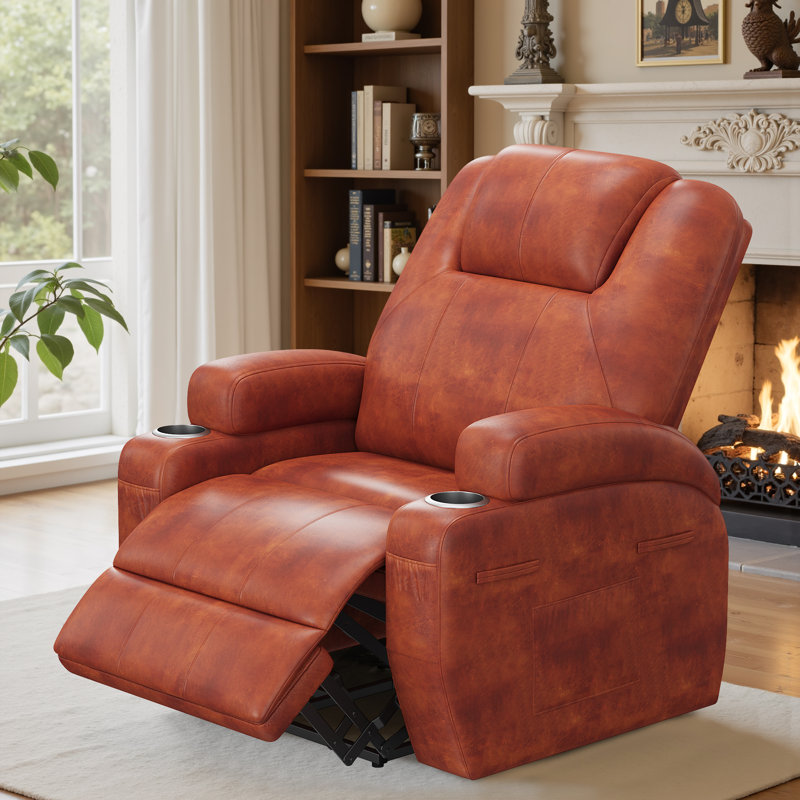 Modern Aesthetics and Intelligent Massage,Ergonomic Height-Adjustable Sofa and Lounge Chair - 8-Point Zoned Massage/Minimalist Installation/Double Cup Holder and Storage Bag