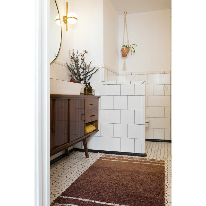 Reversible Washable Rug Twin Toffee, Rectangle 5'7" x 8'