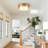 Aubrielle 2 - Light  Flush Mount Ceiling Light with Fabric Drum Shade for Living Room