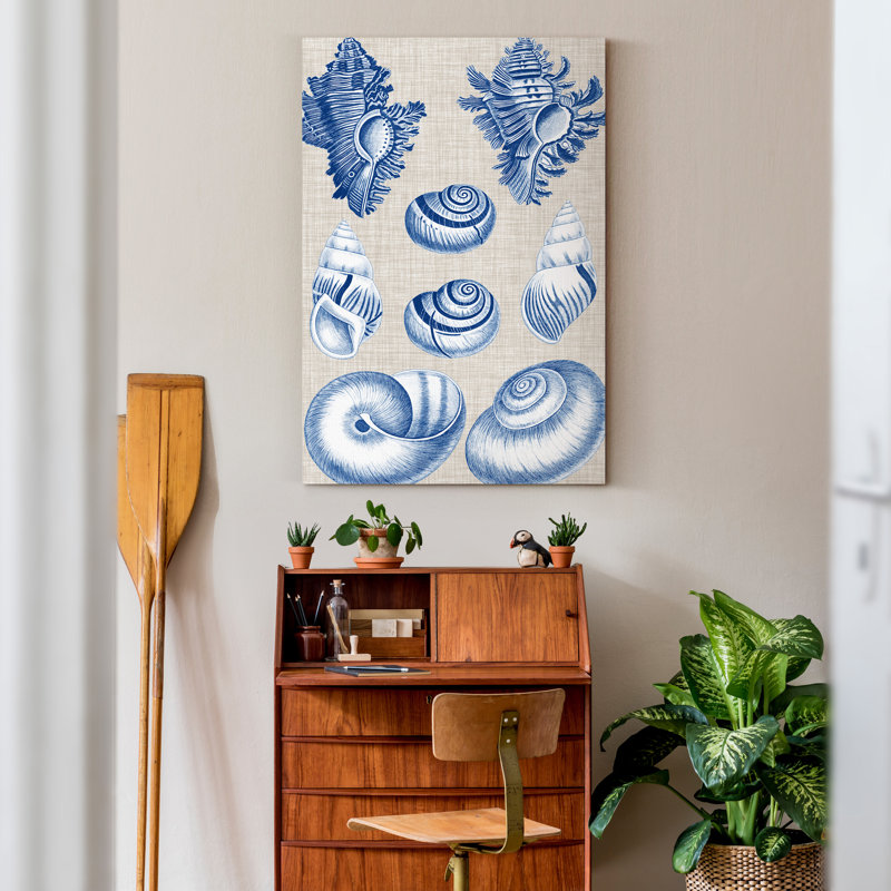 Coquillages iv-impression sur toile, H 36 po x l 24 po x P 1 po