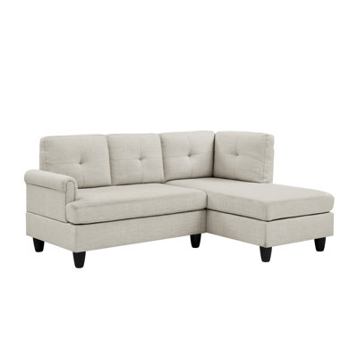 78" Modern Upholstered L-Shaped  Sectional Sofa
