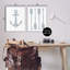 «Simple Lines Nautical Anchor Oars», ensemble de 2 giclées encadrées par Jetty Home, LLC-1679158773-1679158775