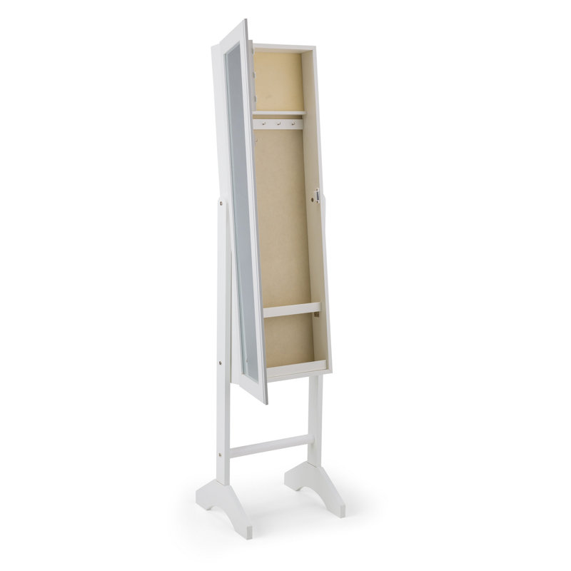 Ghayth Flat Freestanding Full Length Mirror with Shelves