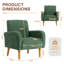 Upholstered Accent Armchair with Turned Solid Wood Legs-238016691