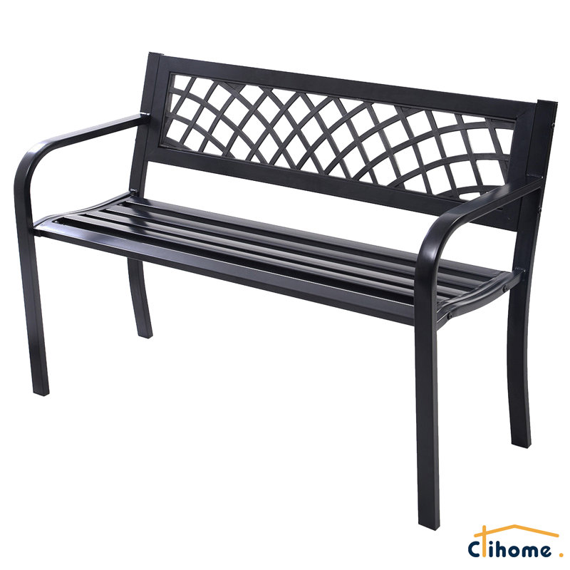 Banc de jardin en acier inoxydable