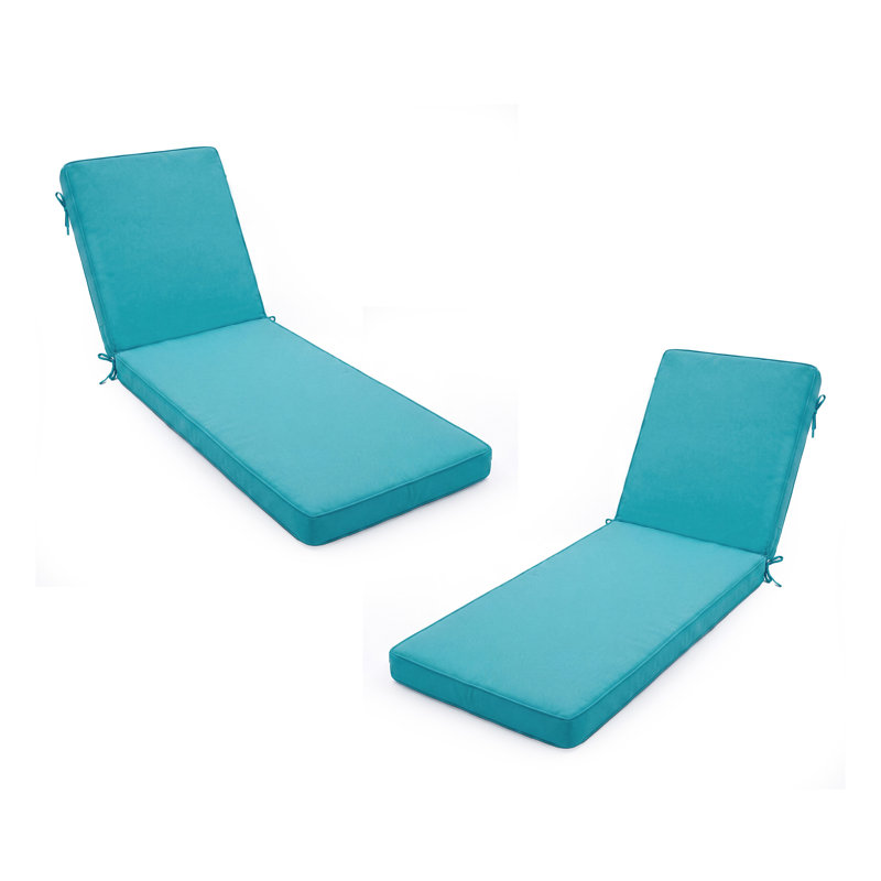 Coussin de chaise longue imperméable, résistant aux intempéries, remplacement de mobilier de patio, 72 x 21 x 3, ensemble de 2