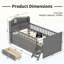 Lit en bois avec d'excellentes installations de rangement-134188276