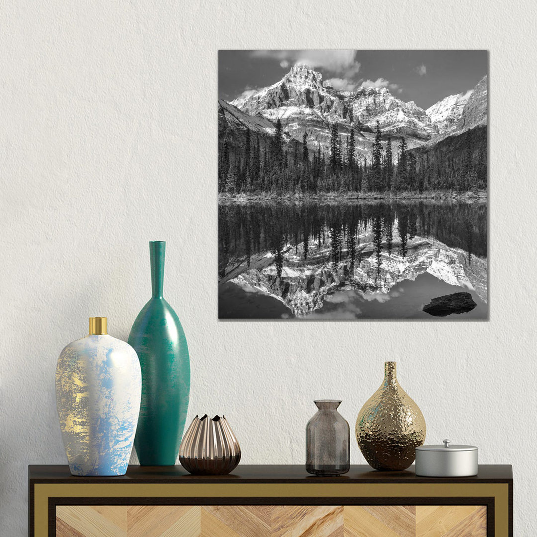 Mountains Reflected In Lake, Mount Huber, Yoho National Park, British Columbia, Canada by Tim Fitzharris - Gallery-Wrapped Canvas Giclée on Canvas