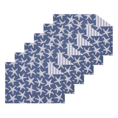 Calming Seas Starfish Placemats Set of 6