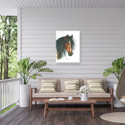 Dave Bartholet Horse Headshot Outdoor  Canvas