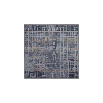 Machine Washable Gray Area Rug