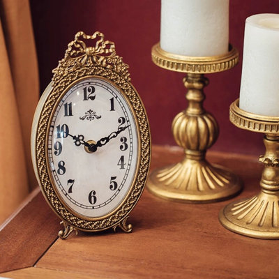 Vintage Oval Table Clock