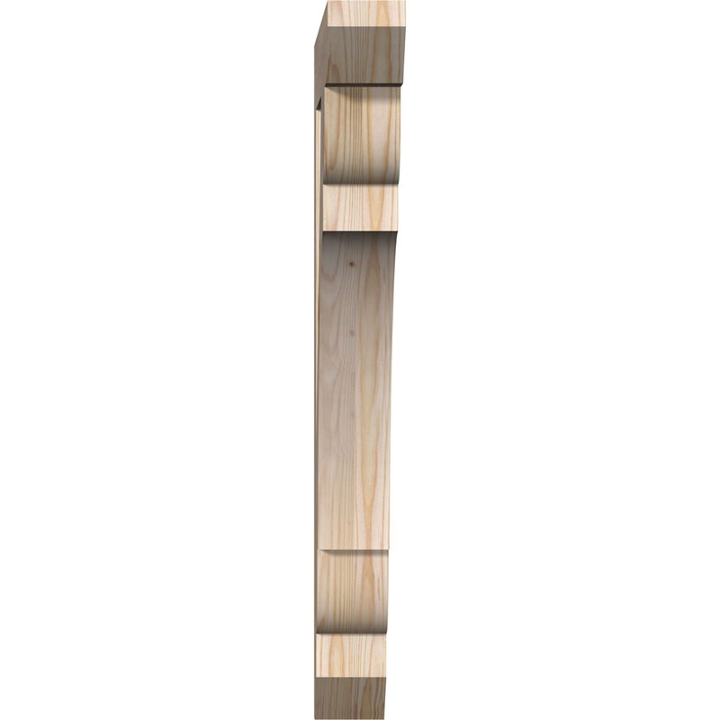 Support en bois / corbeau, Douglas (lisse), H 34 po x l 3,5 po x P 22 po