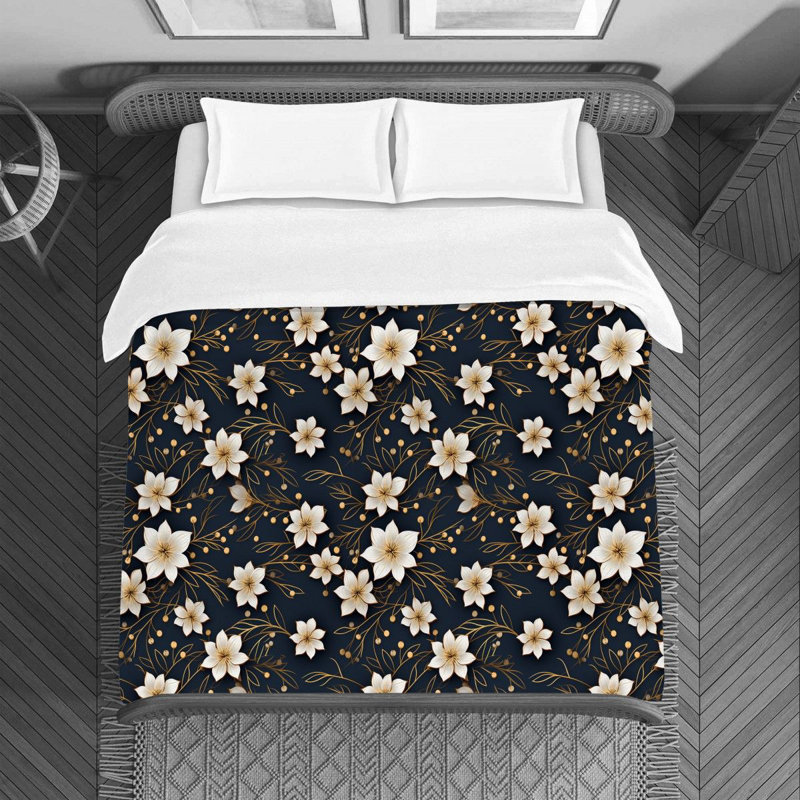 Floral Avnee Duvet Cover, Queen Duvet Cover