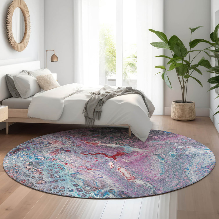 Premium Machine Washable Cerrito AMF588 Blue Rug