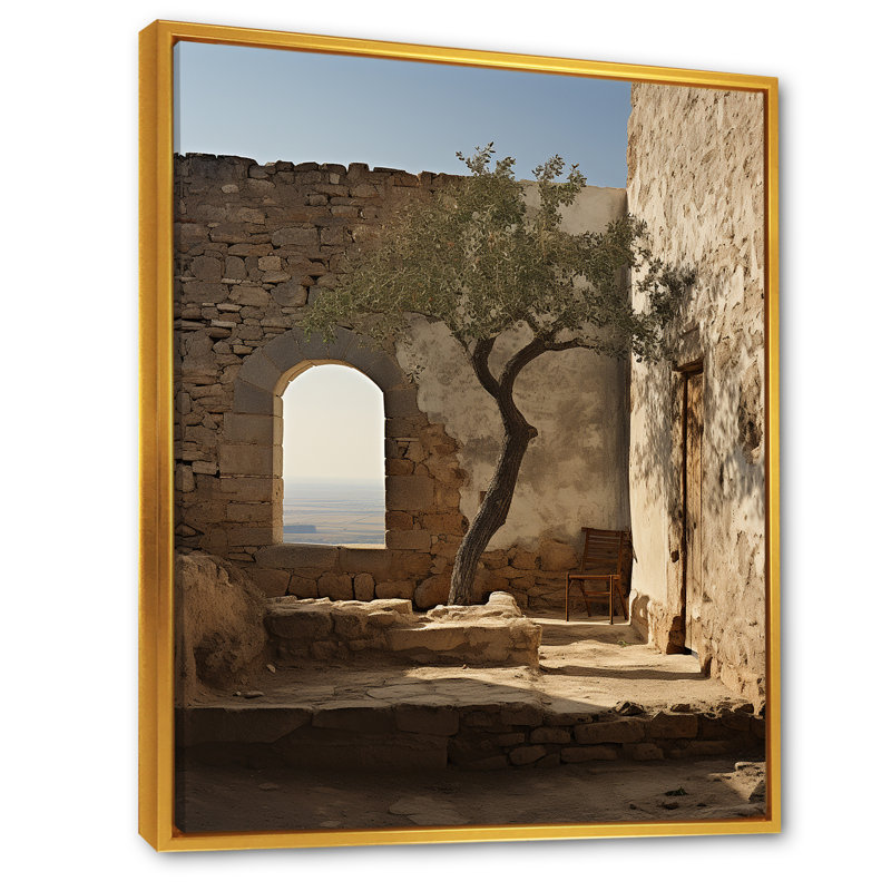 «Bridges Mimalisme Scenery II», reproduction sur toile, H 32 po x l 16 po, Cadre flottant doré