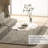 Jerem Irregular Coffee Table, Resin Cloud Shape Clear Coffee Table with 3 Solid Bubble Legs.