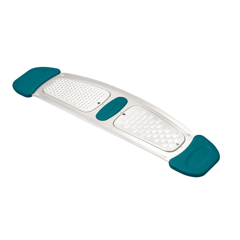 Rachael Ray Stainless Steel Multi-Grater with Silicone Handles, Blue