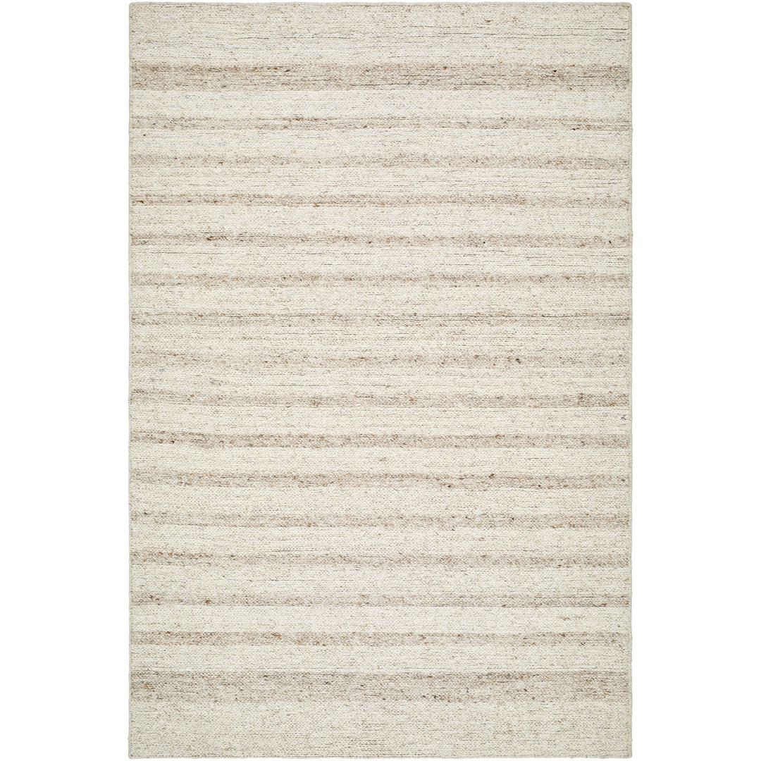 Striped Hand Tufted Wool Area Rug in Brown Latitude Run® Rug 