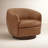 Marcy Vegan Leather Swivel Barrel Chair-110408656