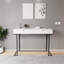 Commode blanche moderne avec pieds en métal thermolaqué électrostatique 47,2 po x 31,5 po x 17,7 po | 100% panneau de particules enduit de mélamine, épaisseur: 0,7 pouce | Solution de rangement élégante pour la chambre à coucher et le salon-106776195