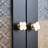 Black Solid + Manufactured Wood+Glass Display Cases
