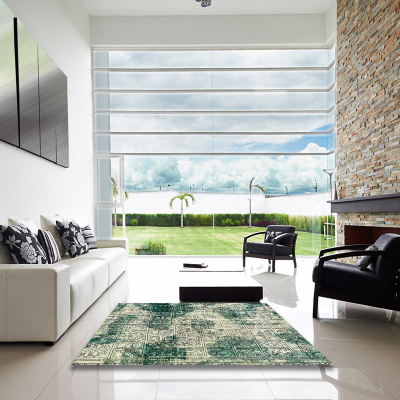 Abstract Indoor Rug, Square 7'