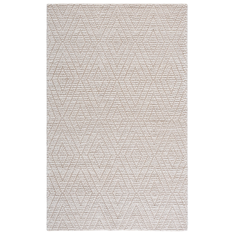 Tapis ivoire fait à la main Elle, Rectangle 3 pi x 5 pi