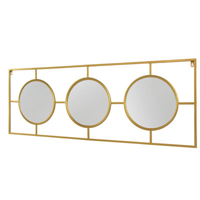 Ensemble de 3 miroirs muraux dorés, élégant décor pour la chambre à coucher et le salon