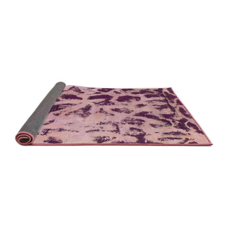 Tapis décoratif multicolore à motif abstrait, Rond 8 pi