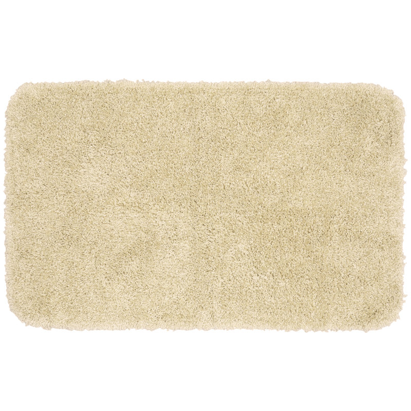 Treye Nylon Bath Rug with Non-Slip Backing, Linen, Rectangle 30" x 50"