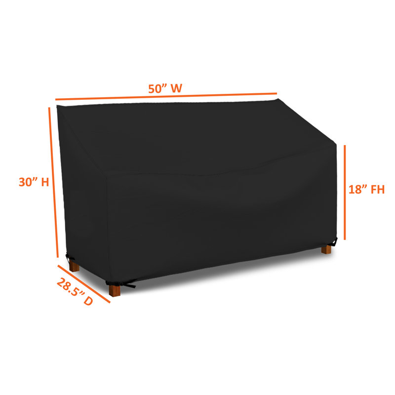 Outdoor Patio Bench Cover, 76.2cm H x 127cm W x 72.4cm D