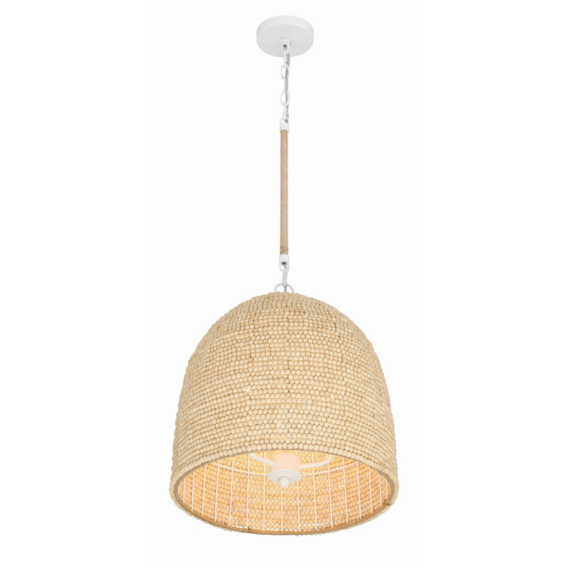 Jerard 3 - Light Matte White Dome Pendant