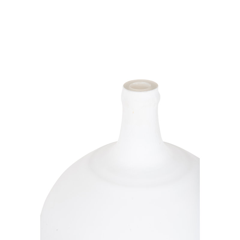 Norra 12.5" H Matte White Glass Vase