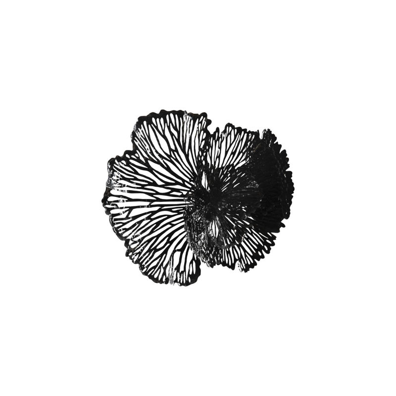 Flower Wall Décor, Black