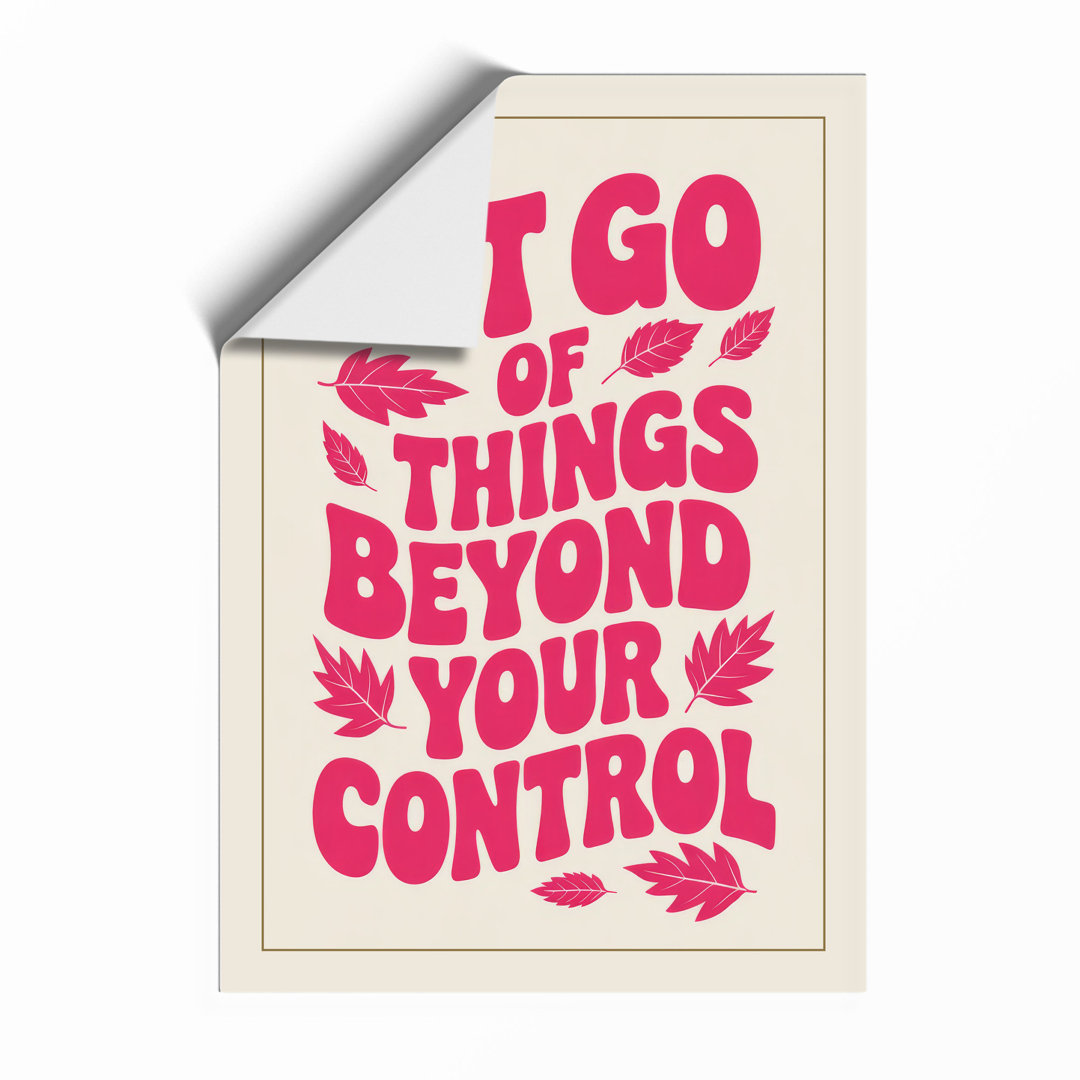 Let Go Motivational Typography - Framed Print