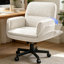 Big and Wide Criss Cross Office Chair, 5-Level Adjustable Arms & Wheels, Height Adjustable Wide Comfy Vanity Makeup Chair, Swivel Shakeable Base for Relax Leisure, Suitable for Home Bedroom Office-561960693