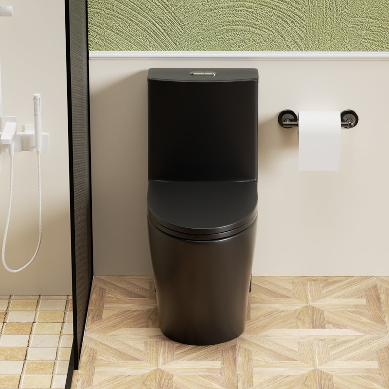 Housse de siège de toilette Seren, Noir mat