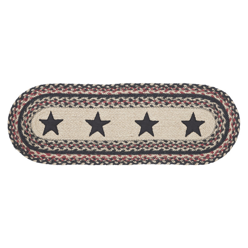 Aizik Geometric Round Table Runner, 8" x 24"