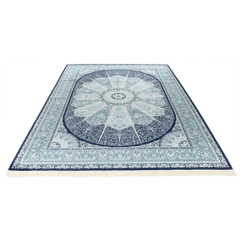 Tapis bleu marine et ivoire 7 x 7 7 po Antep