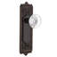 Egg & Dart Plate with Round Clear Crystal Door Knob-830079303-830079353
