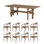 Solid wood ash unique dining table set