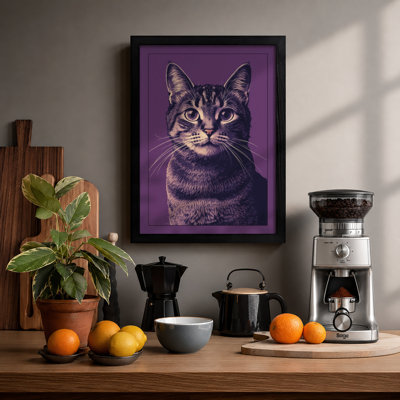 Tabby Gaze Modern - Framed Print