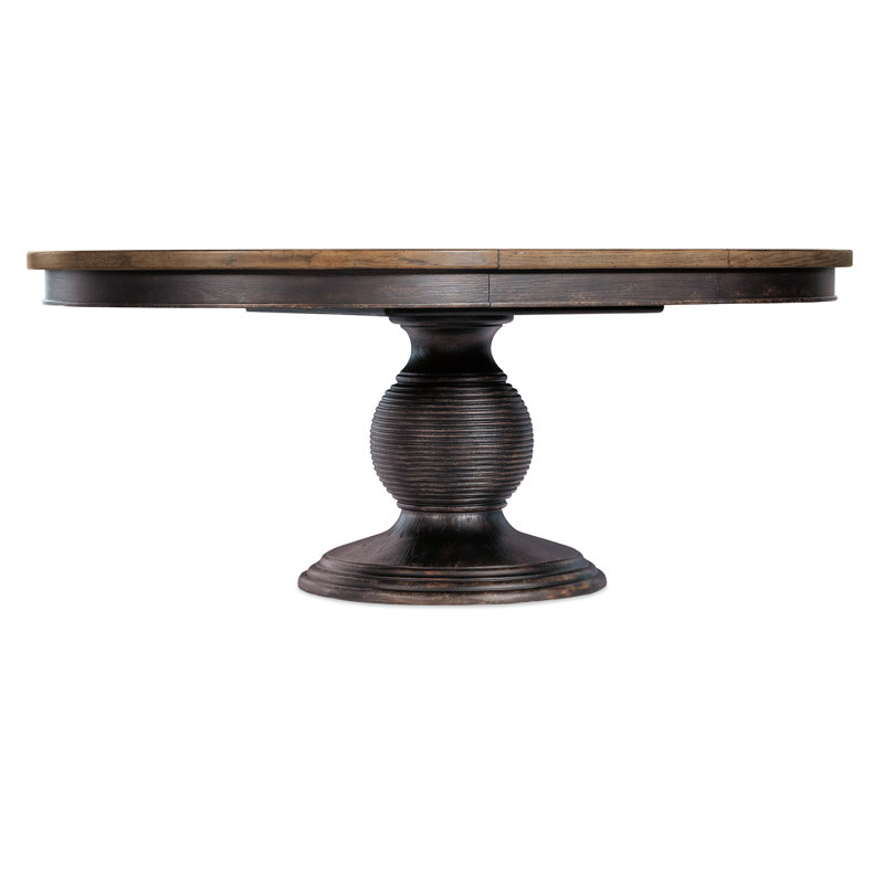 Americana Round 54'' Extendable Dining Table, Molasses