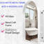 Armoire de salle de bain encastrée ovale 20 po x 34 po, structure en métal, miroir avec tablettes réglables, convient aux environnements humides, pouces en métal, conception pratique-1904418705