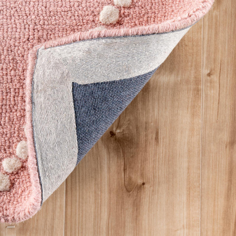 Longchamps Hand Tufted Wool Pink Rug, Rectangle 152 x 244cm