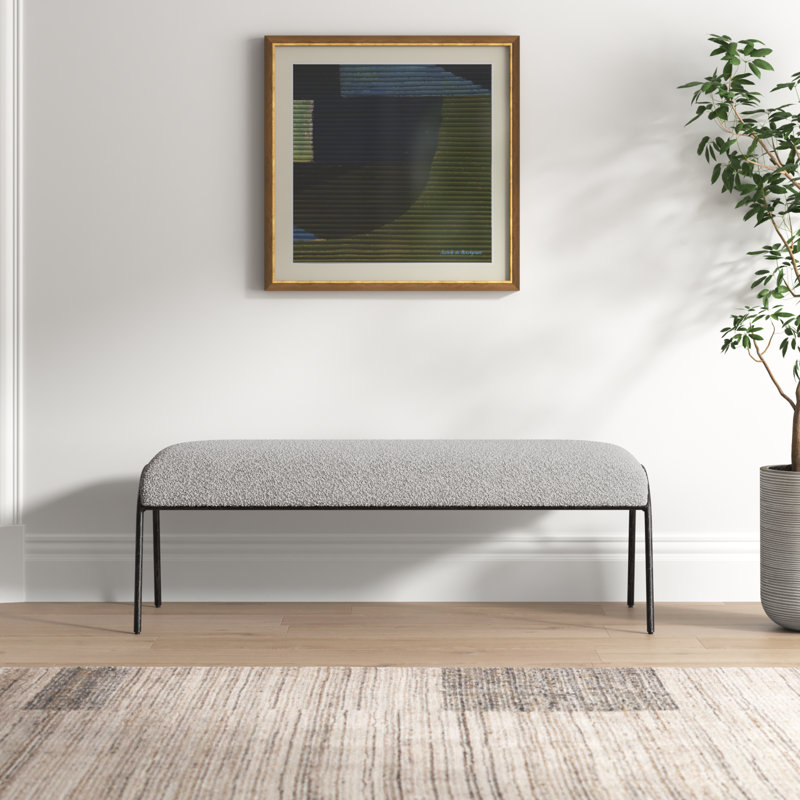 Campari Polyester Blend Upholstered Bench