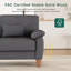 180cm corduroy 2-seater sofa with solid wood frame, spring seat cushion and two throw pillows-1006477760
